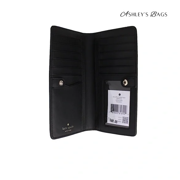 Kate Spade Staci Large Slim Bifold Wallet In Black - Picture 3 of 3